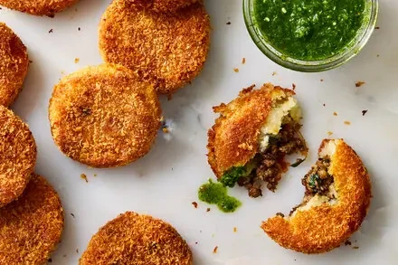 Beef Chops (Meat-Stuffed Potato Cutlets)